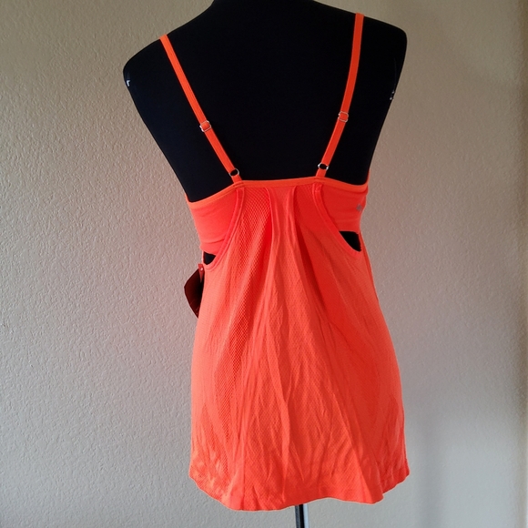 NUX Tops - New Nux Athletic Seamless Tank Cami Sports Bra Top Size M Orange Pink